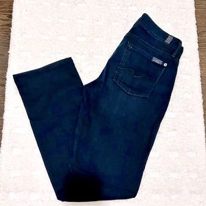 7 For All Mankind Kimmie Straight Slim Jeans, Dark Wash